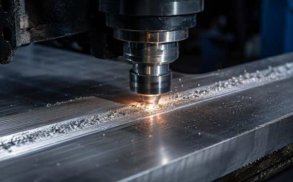 Friction stir welding tool joining aluminum alloy plate along a metal seam