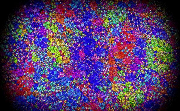 Colorful crystal orientation map of an ultrafine-grained metal microstructure
